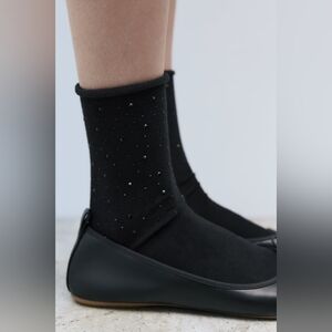 Zara Short Rhinestone Socks
